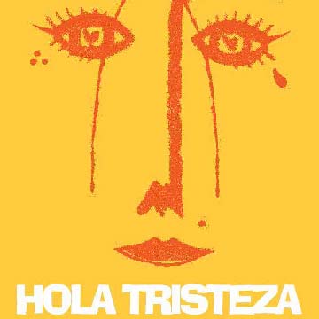 Nataly Ontiveros, Hola Tristeza,  acrylic on watercolor and illustrator, 11 in x 17 in, 2020.